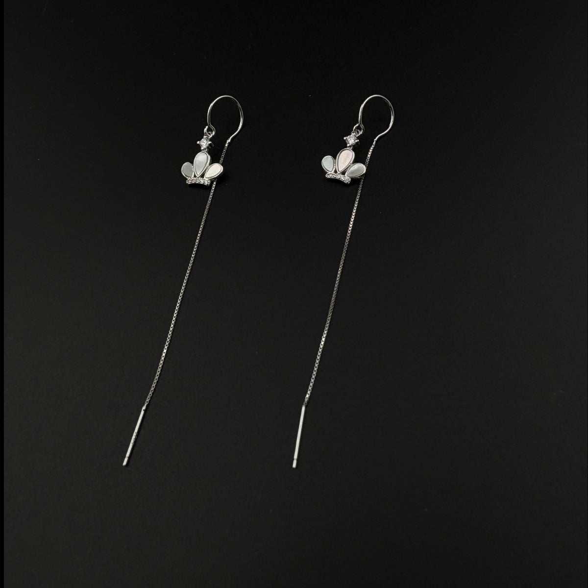 Flutter Pearl Trail Earrings | 925 Silver