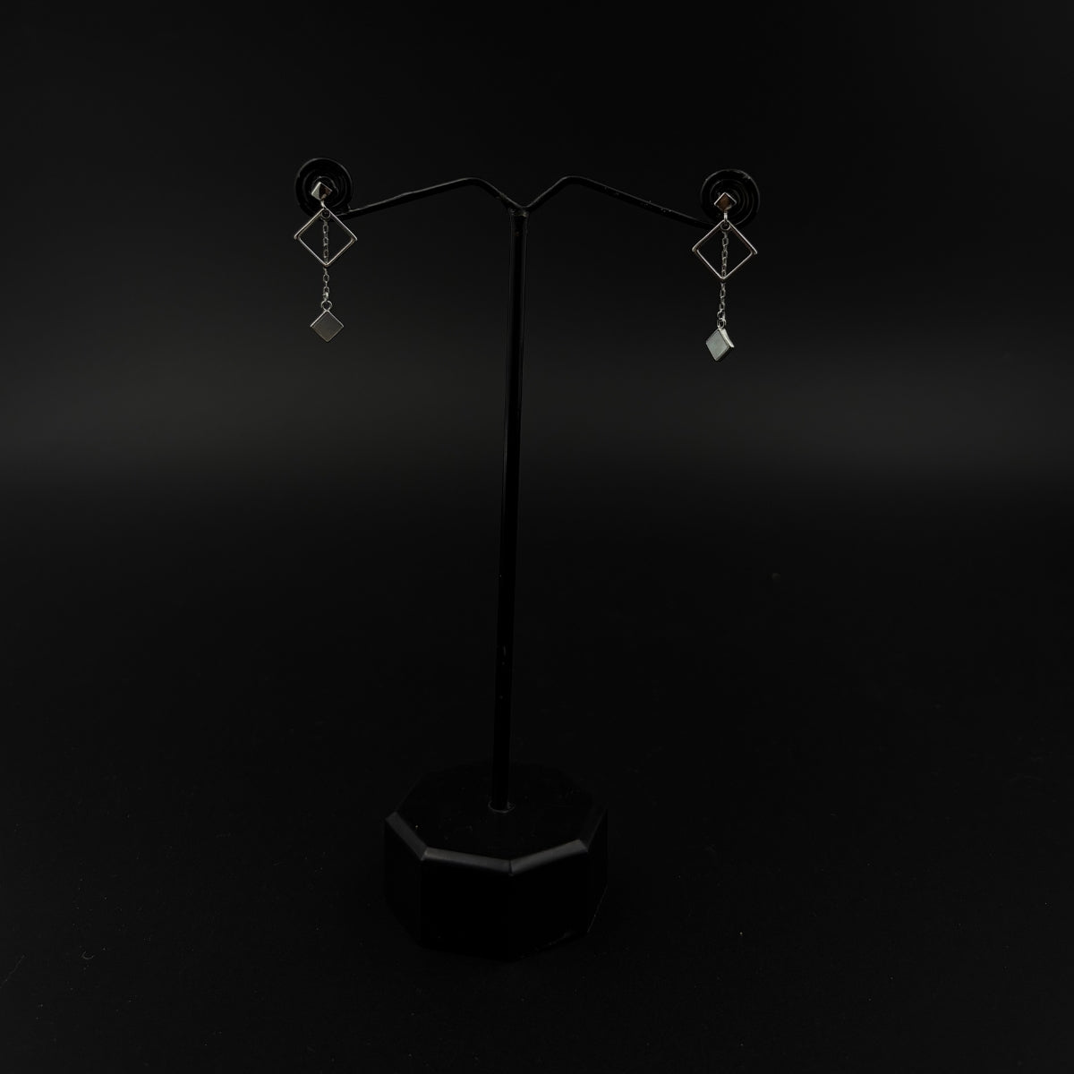 GeoCharm Silver Earrings | 925 Silver