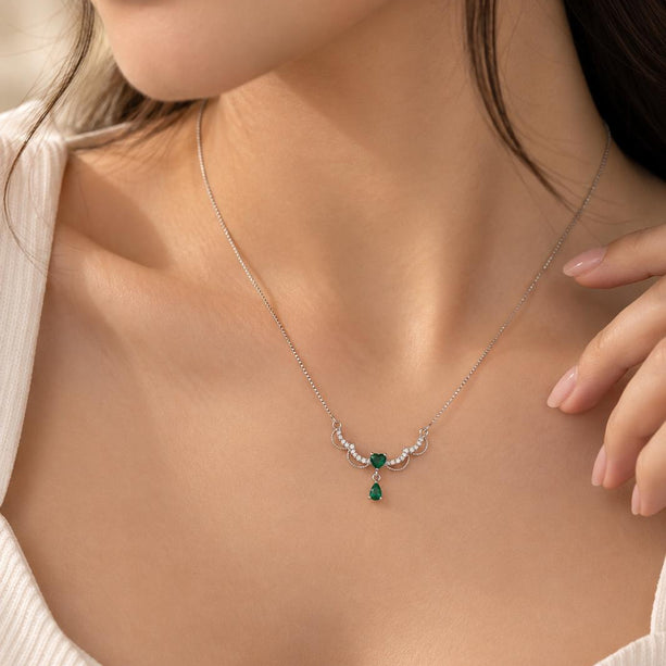 Emerald Teardrop Necklace