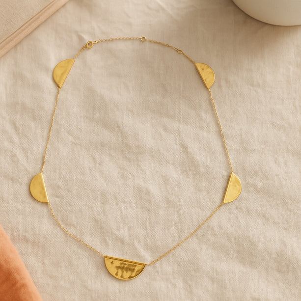 Golden Eclipse Layered Pendant | 925 Silver