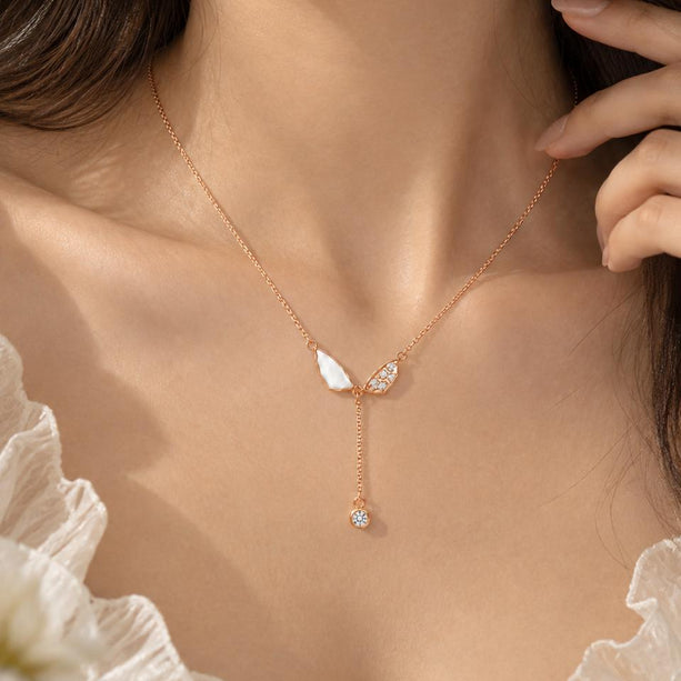 Elara V-Shaped Drop Necklace