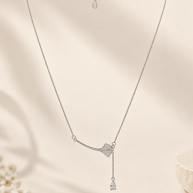 Liora Crystal Y-Drop Necklace