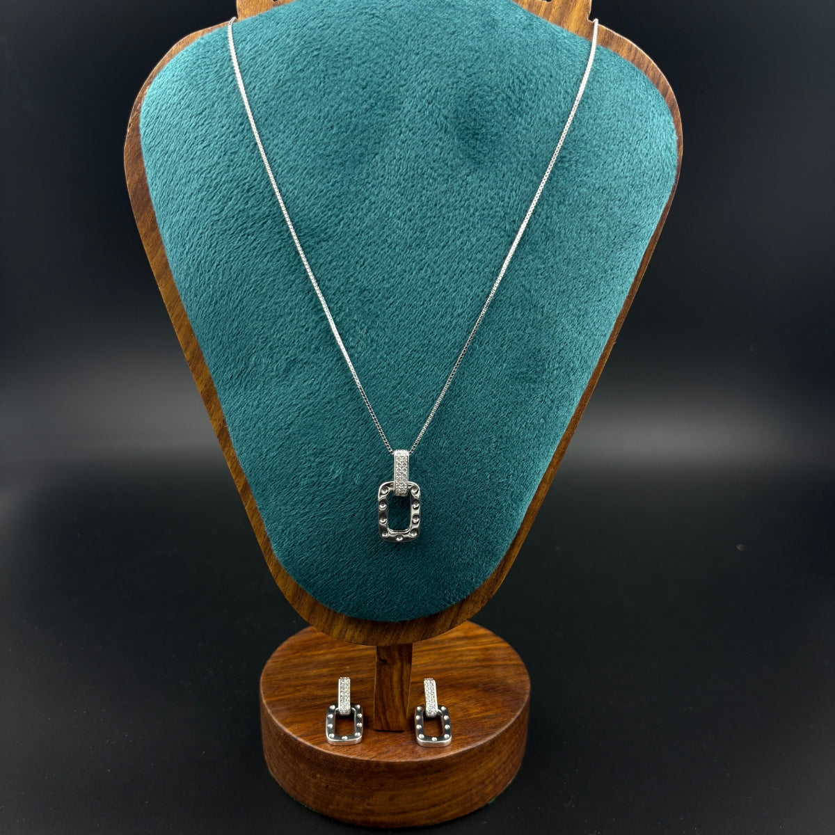 Urban Link Pendant & Earrings | 925 Silver