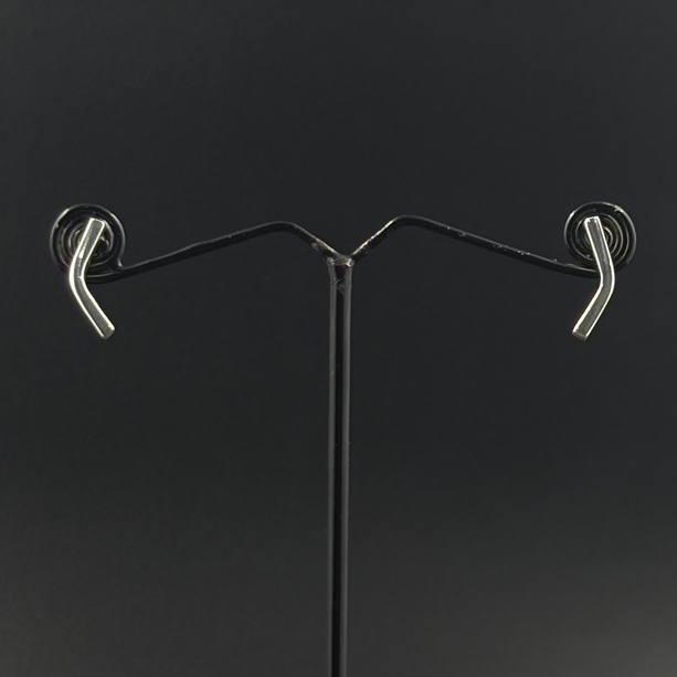 Minimal Silver Twist Studs | 925 Silver