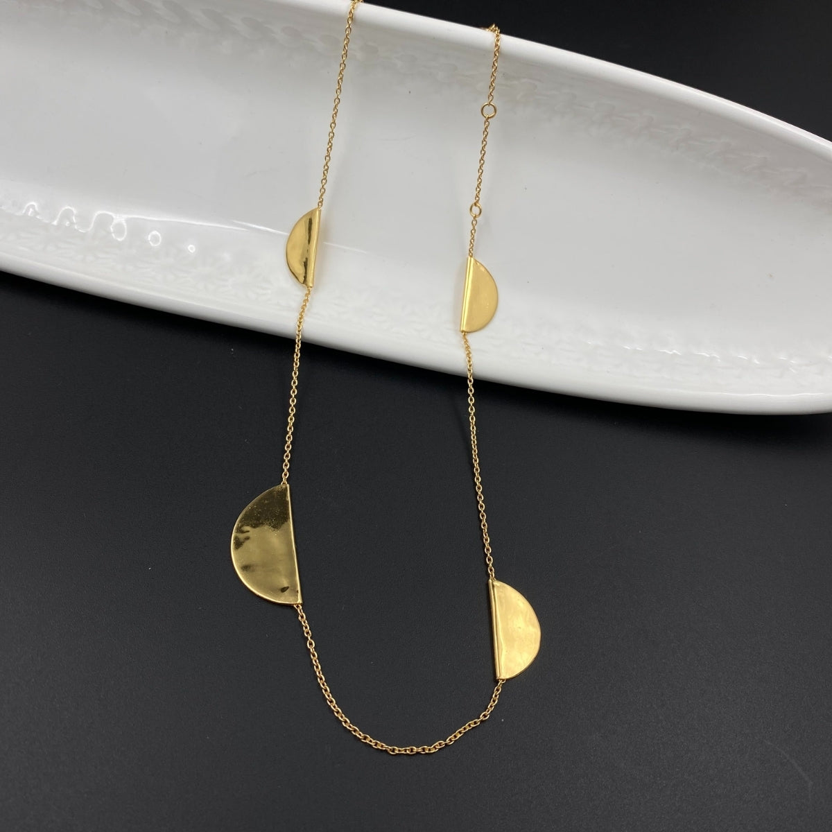 Golden Eclipse Layered Pendant | 925 Silver