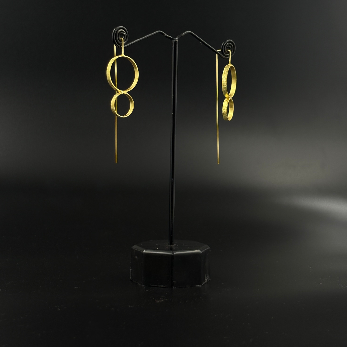 Golden Geo Threader Earrings | 925 Silver