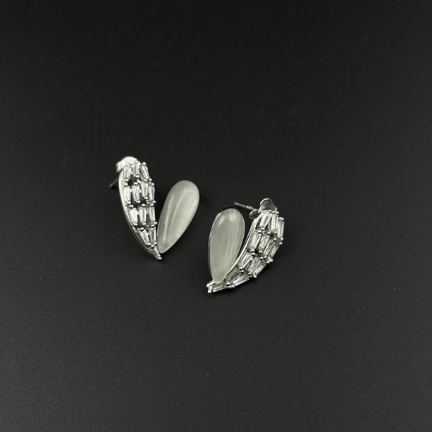 Crystal Hearts Earrings | 925 Silver