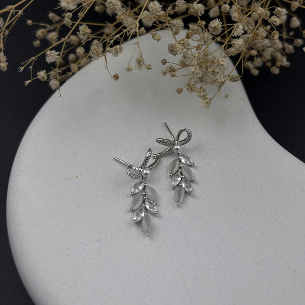 Whispers of Pearl and Petal Earrings | 925 Silver