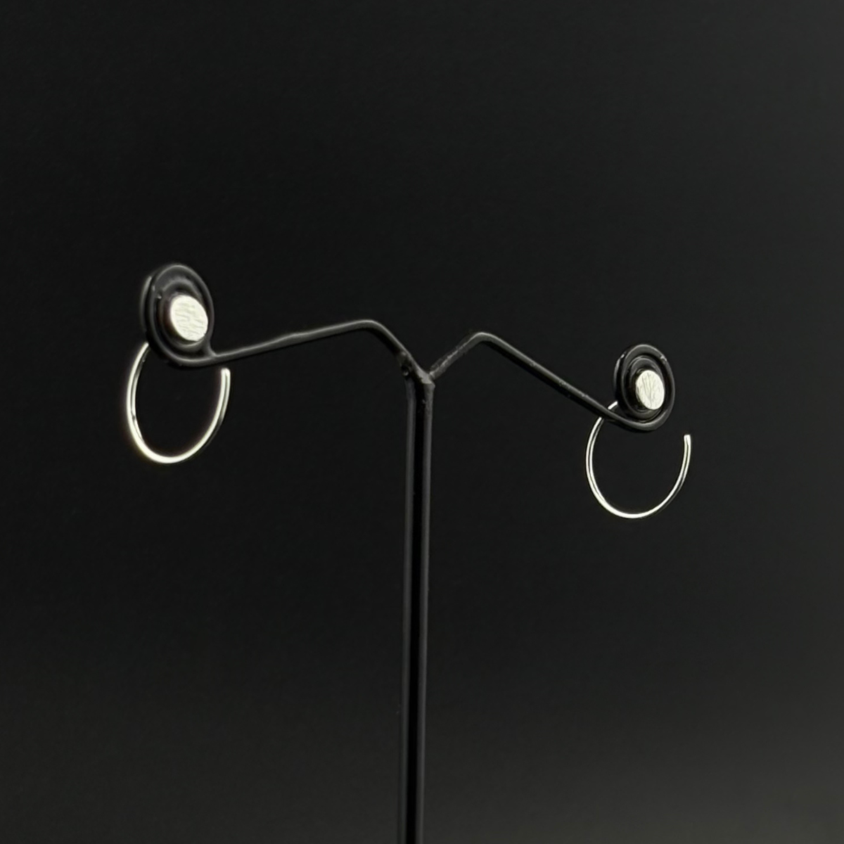 Silver Disc Mini Hoop Earrings | 925 Silver