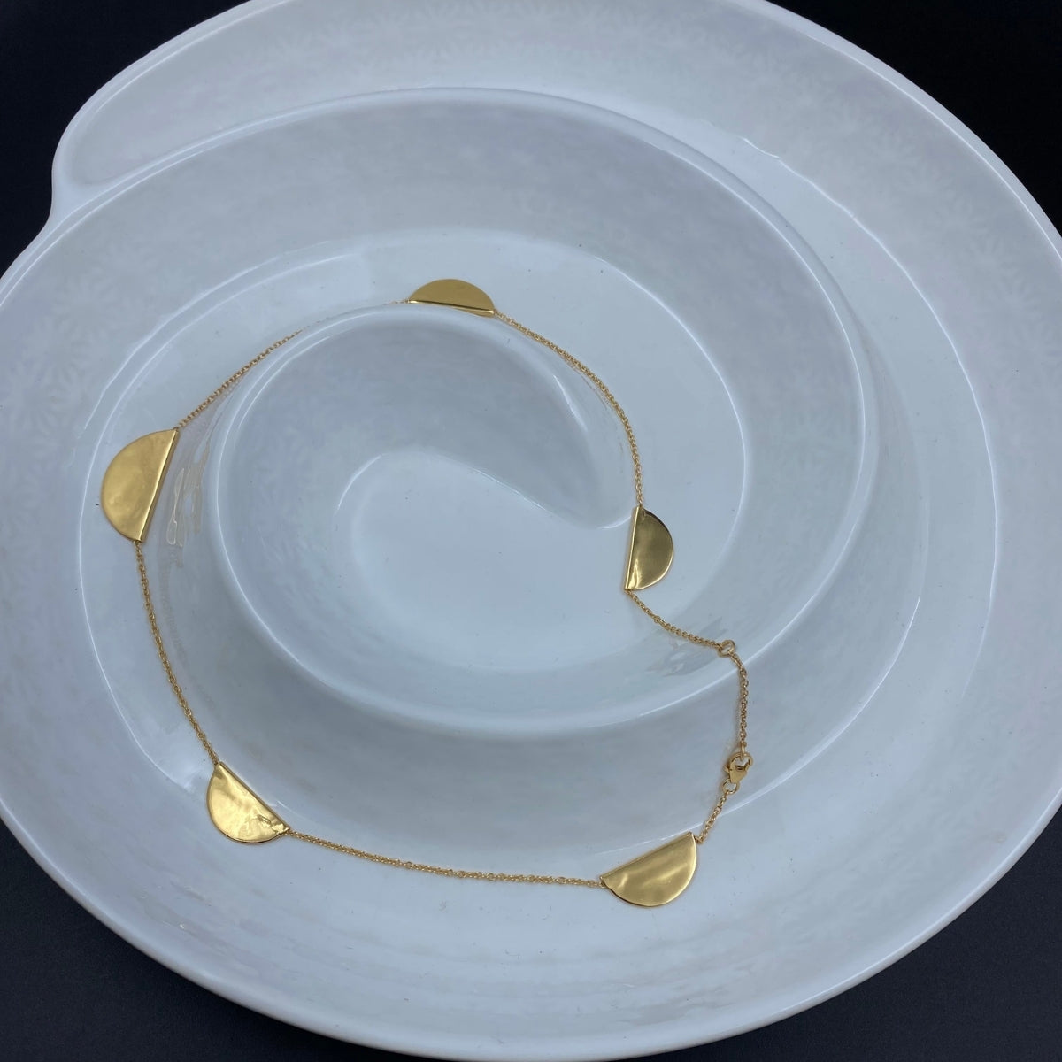 Golden Eclipse Layered Pendant | 925 Silver