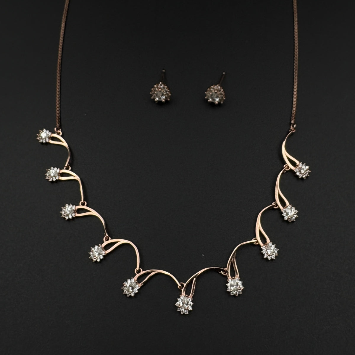 Twilight Loop Rose Gold Set | 925 Silver