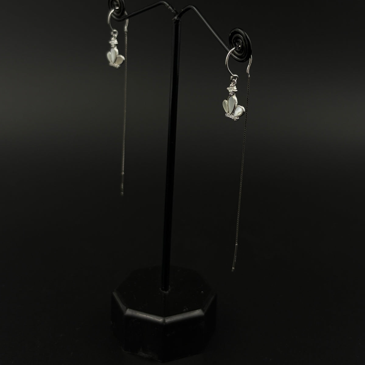 Flutter Pearl Trail Earrings | 925 Silver