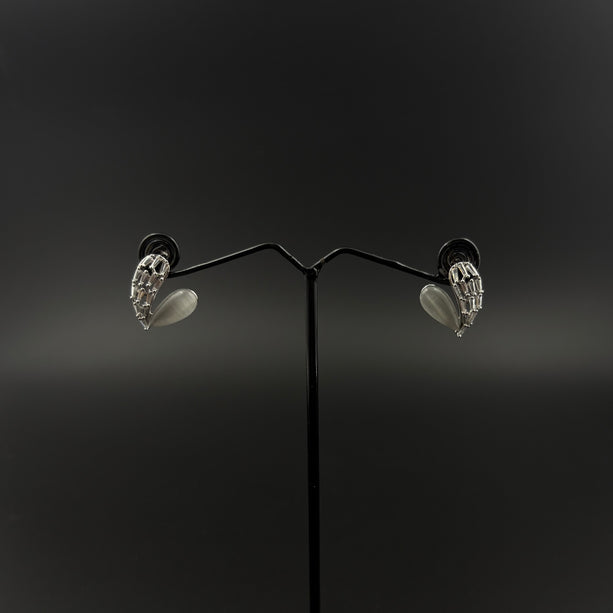 Crystal Hearts Earrings | 925 Silver