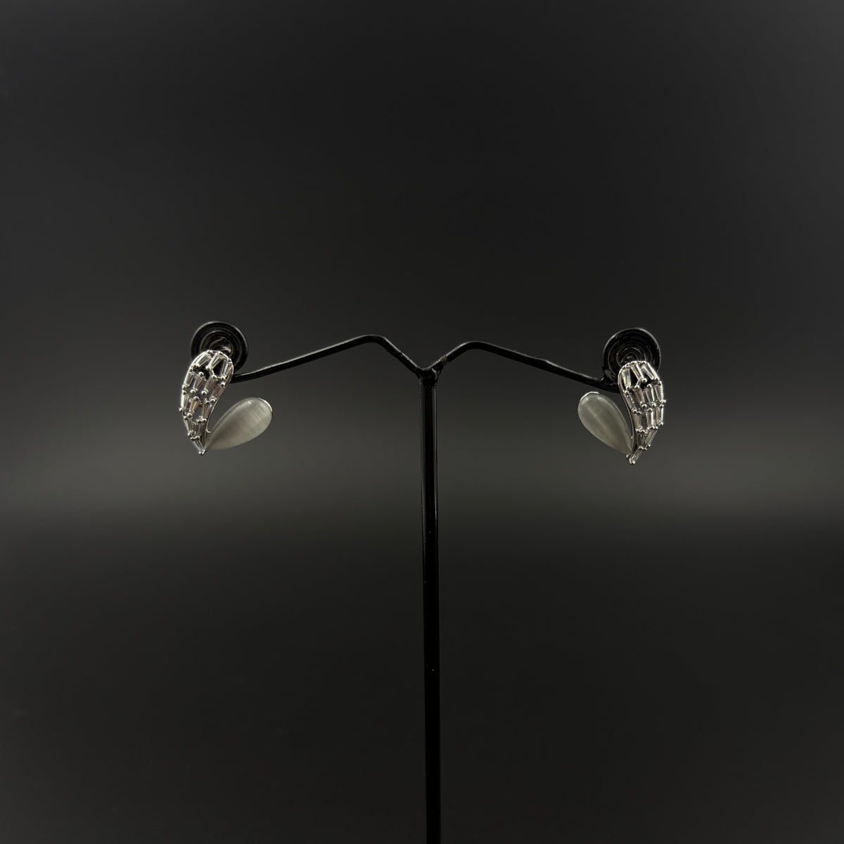 Crystal Hearts Earrings | 925 Silver