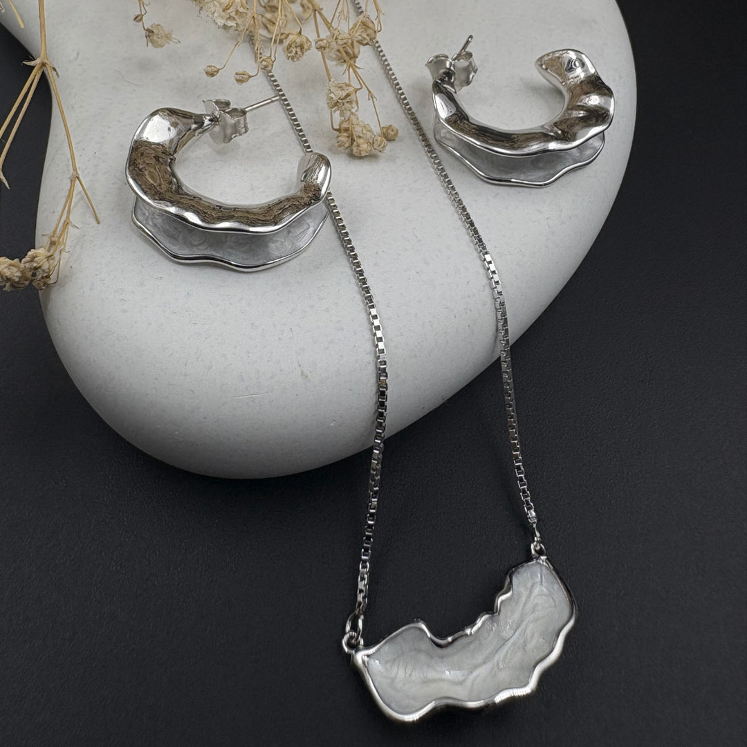 Ripple Edge 925 Silver Set | 925 Silver