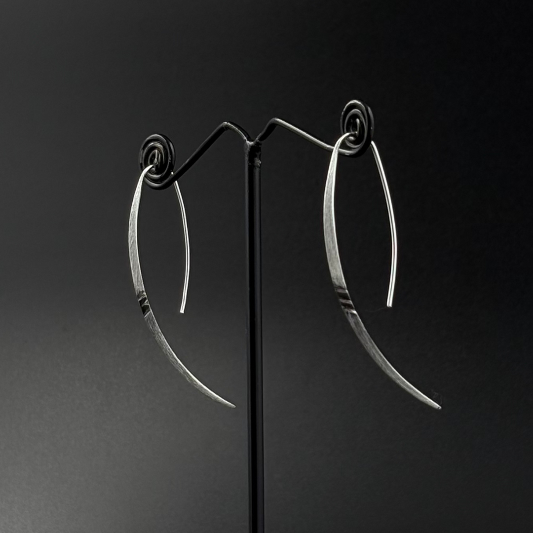 Curved Blade Earrings | 925 Silver