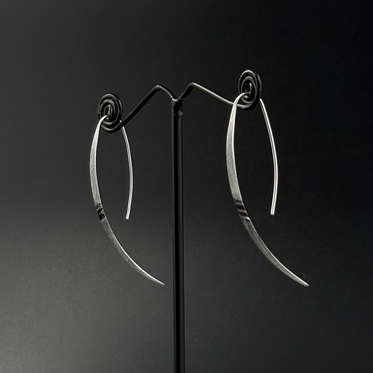 Curved Blade Earrings | 925 Silver