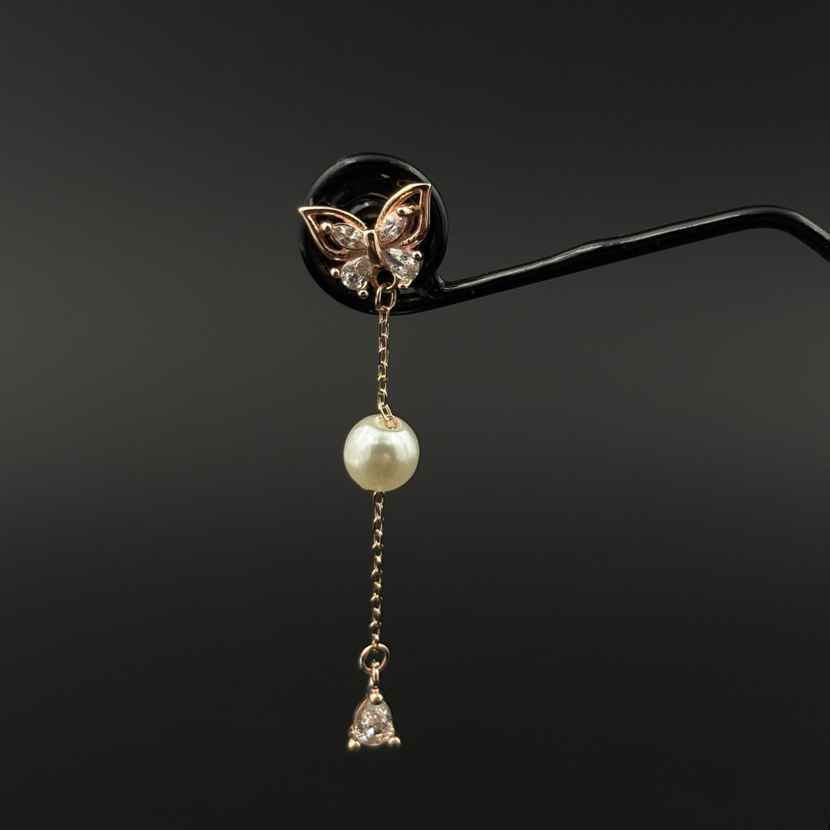 Blush Whisper Rose Drop Earrings | 925 Silver