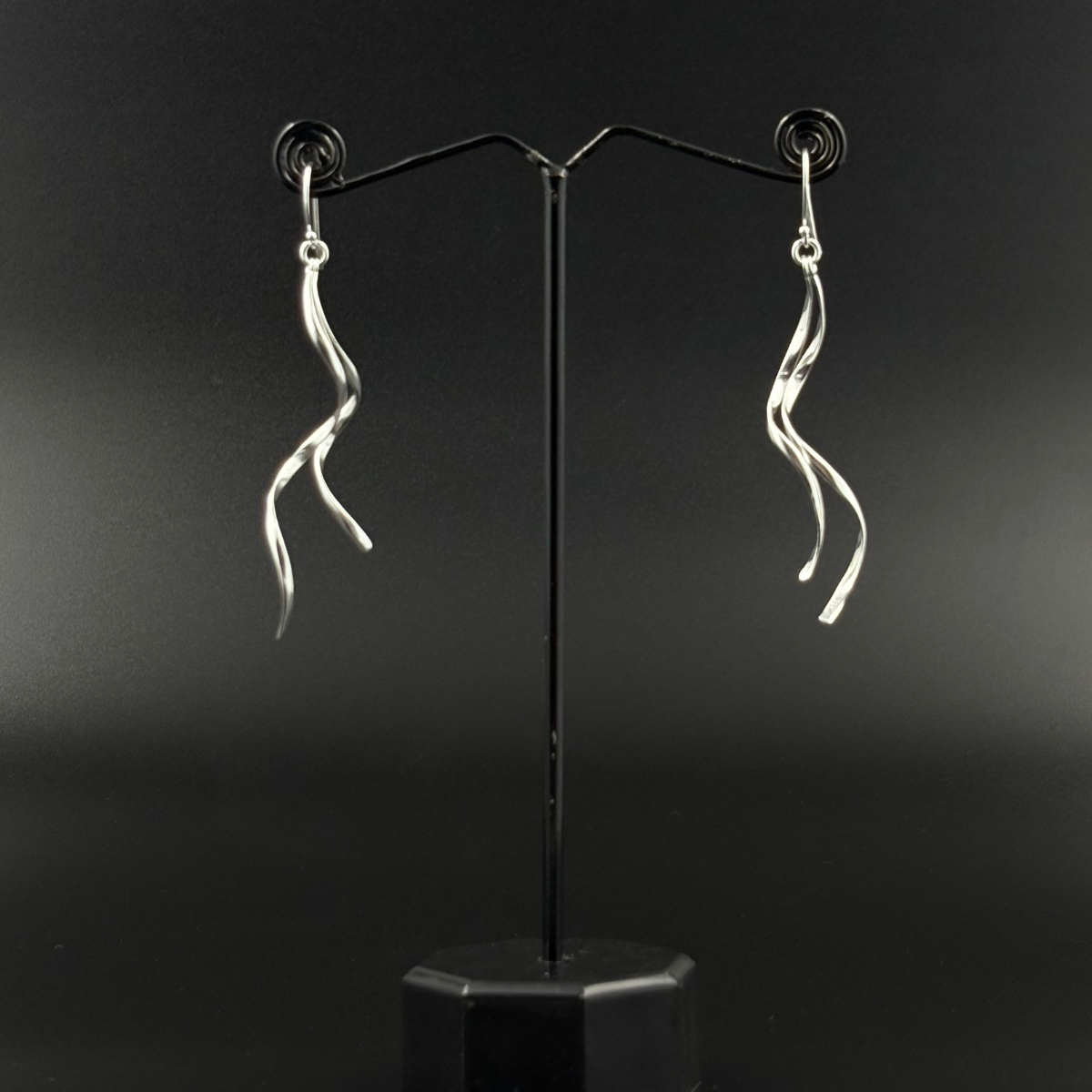 Wavy Silver Danglers | 925 Silver