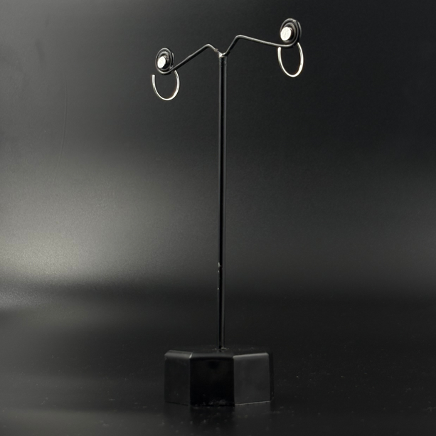 Silver Disc Mini Hoop Earrings | 925 Silver