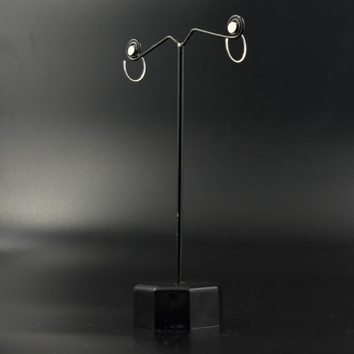 Silver Disc Mini Hoop Earrings | 925 Silver