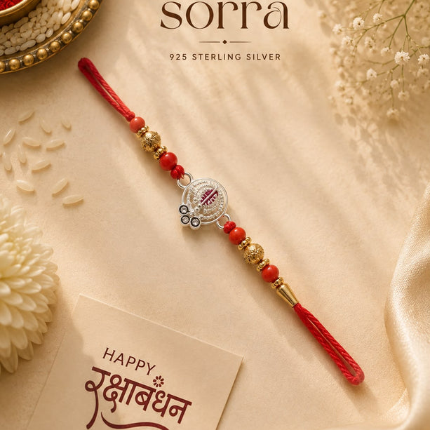 Aashirwad Coin Silver Rakhi
