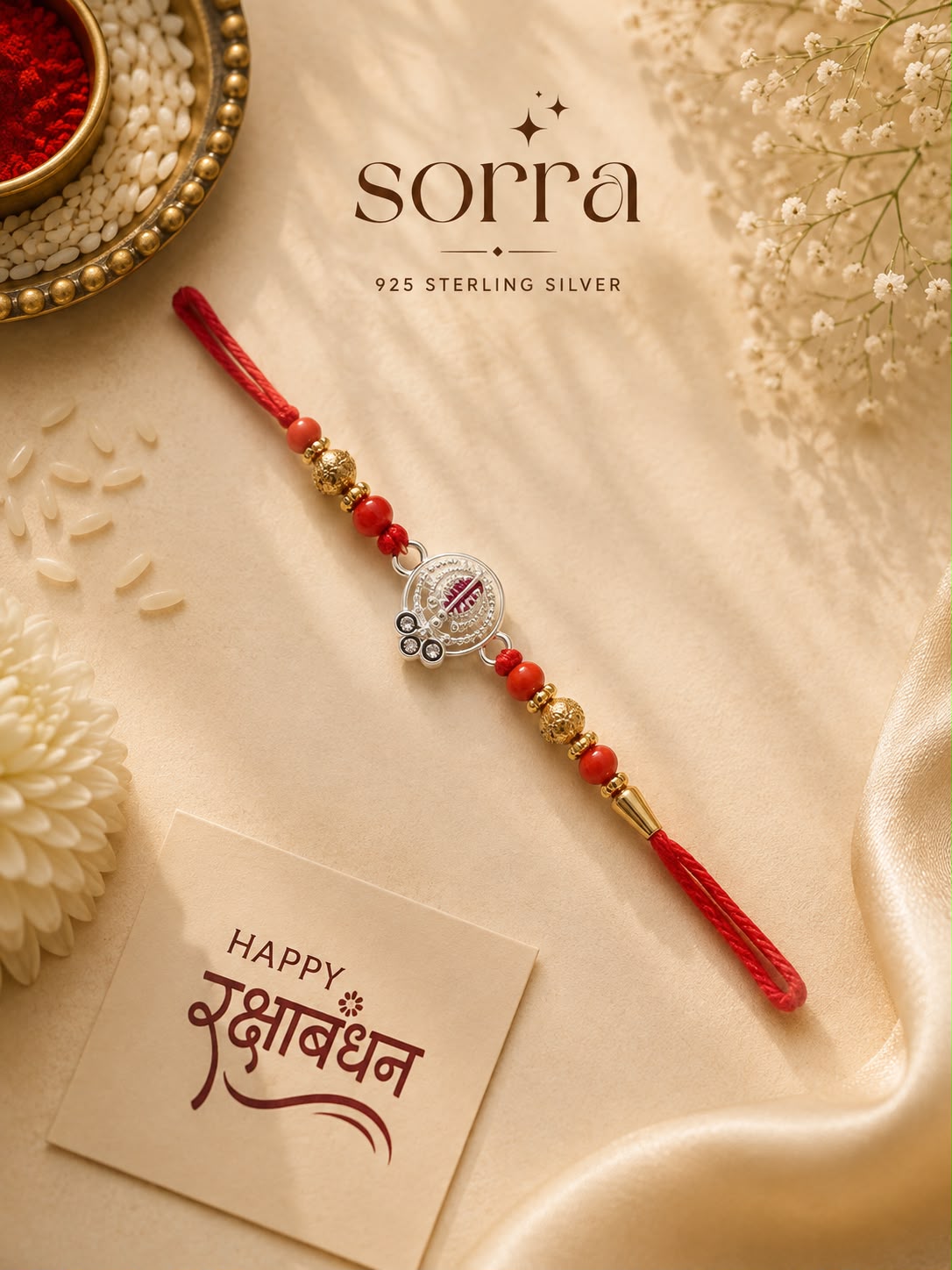 Aashirwad Coin Silver Rakhi