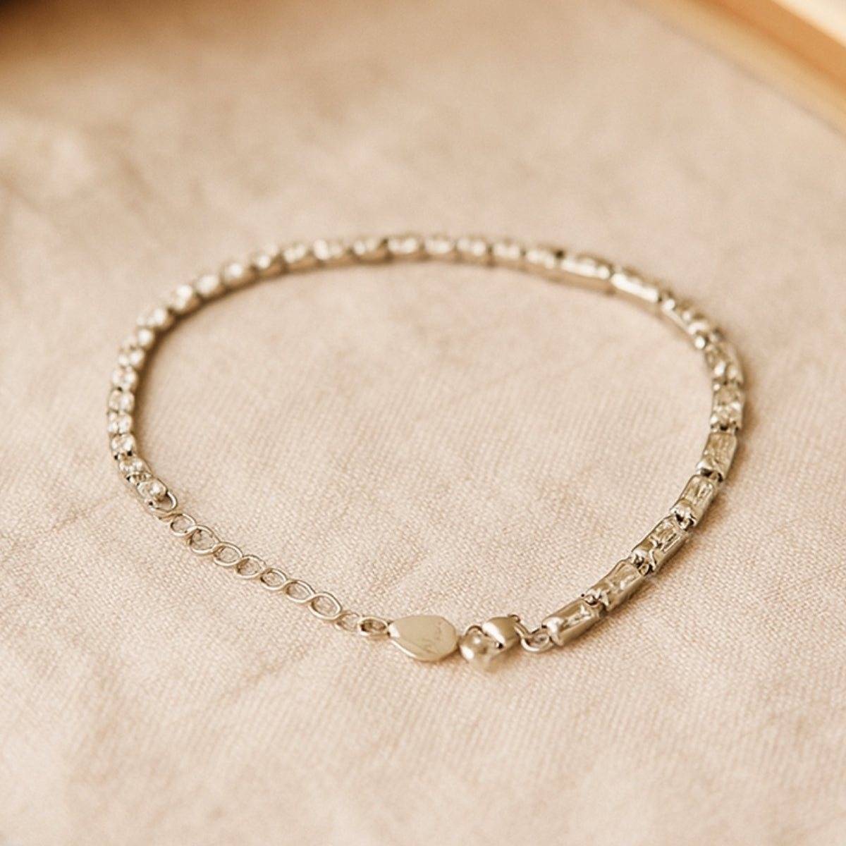 Crystal Square Tennis Bracelet | 925 Silver