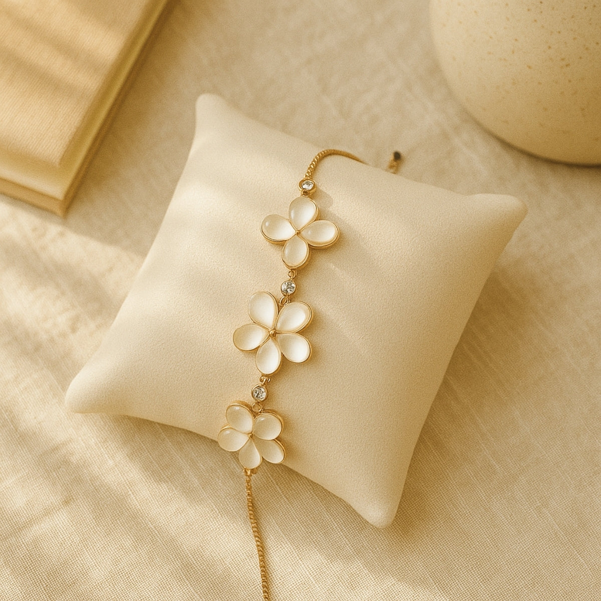 Blossom Muse Rose Gold Flower Bracelet | 925 Silver