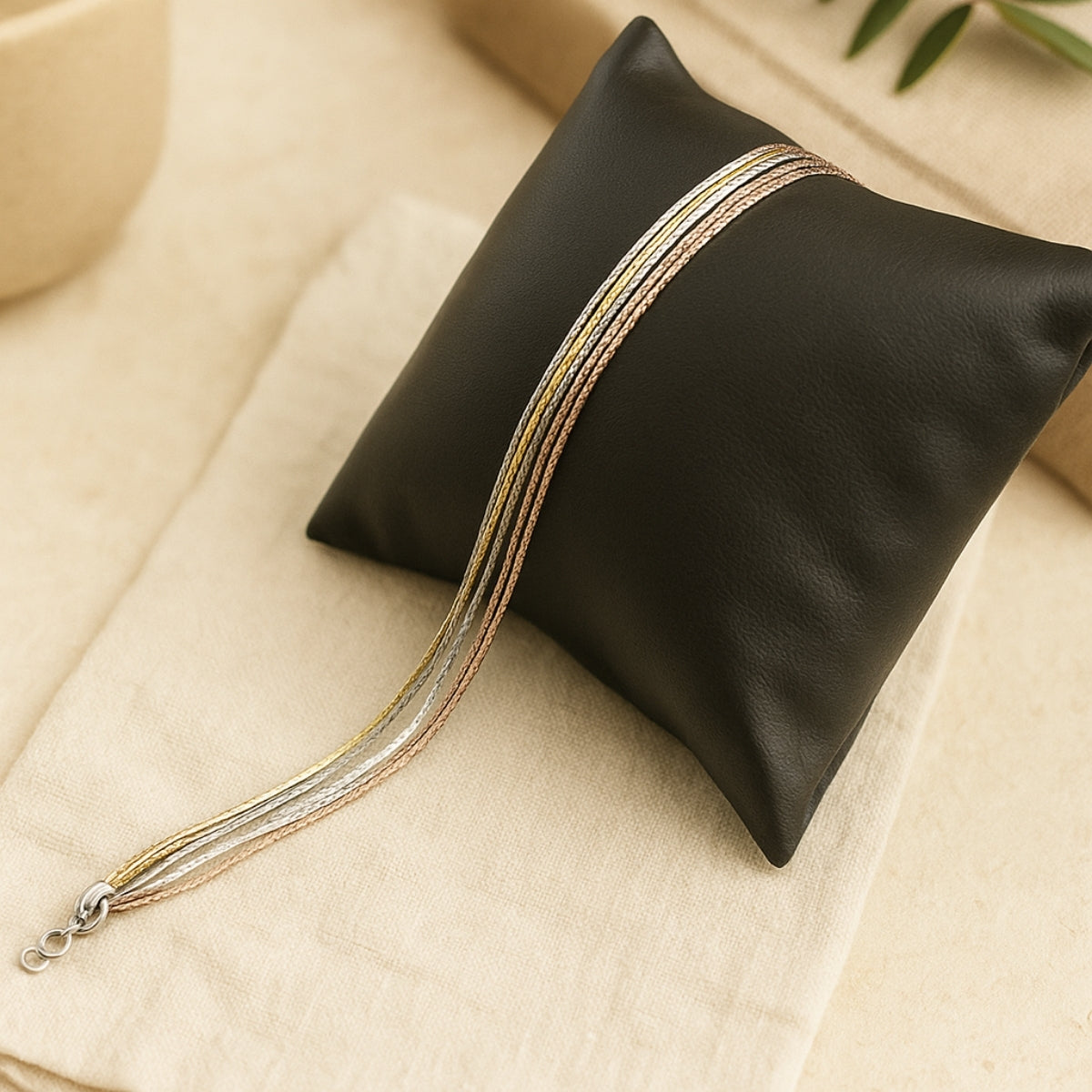 Tri-Tone Luxe Chain Bracelet | 925 Silver