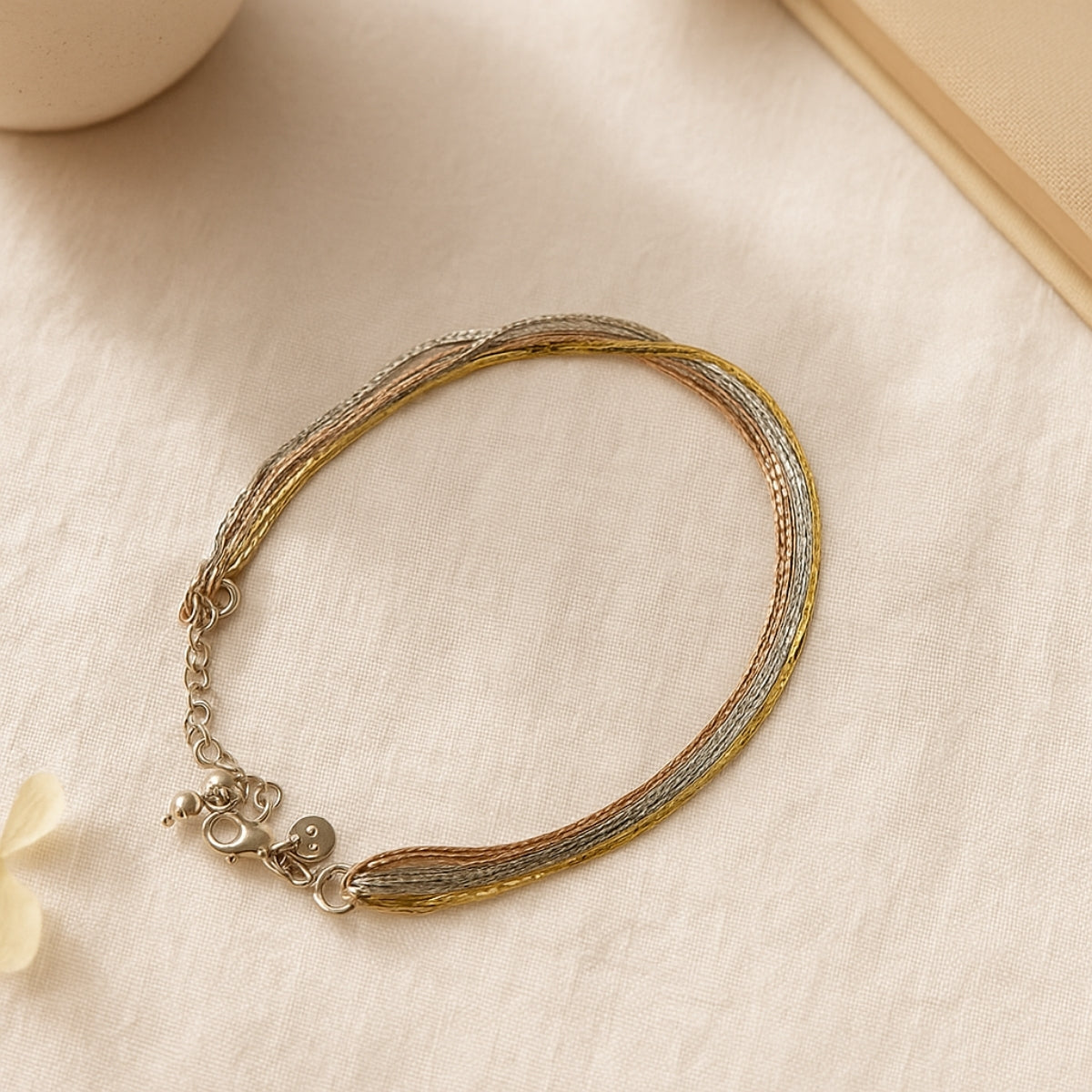 Tri-Tone Luxe Chain Bracelet | 925 Silver