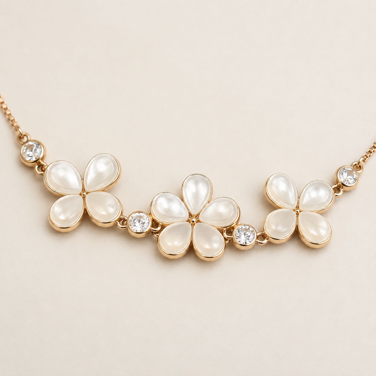 Blossom Muse Rose Gold Flower Bracelet | 925 Silver