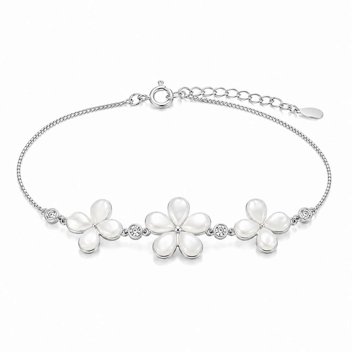 Blossom Muse Silver Flower Bracelet | 925 Silver