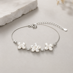 Blossom Muse Silver Flower Bracelet | 925 Silver
