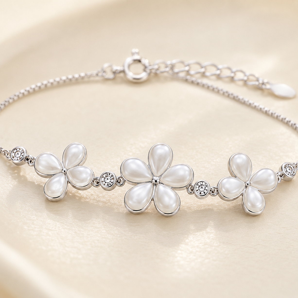 Blossom Muse Silver Flower Bracelet | 925 Silver