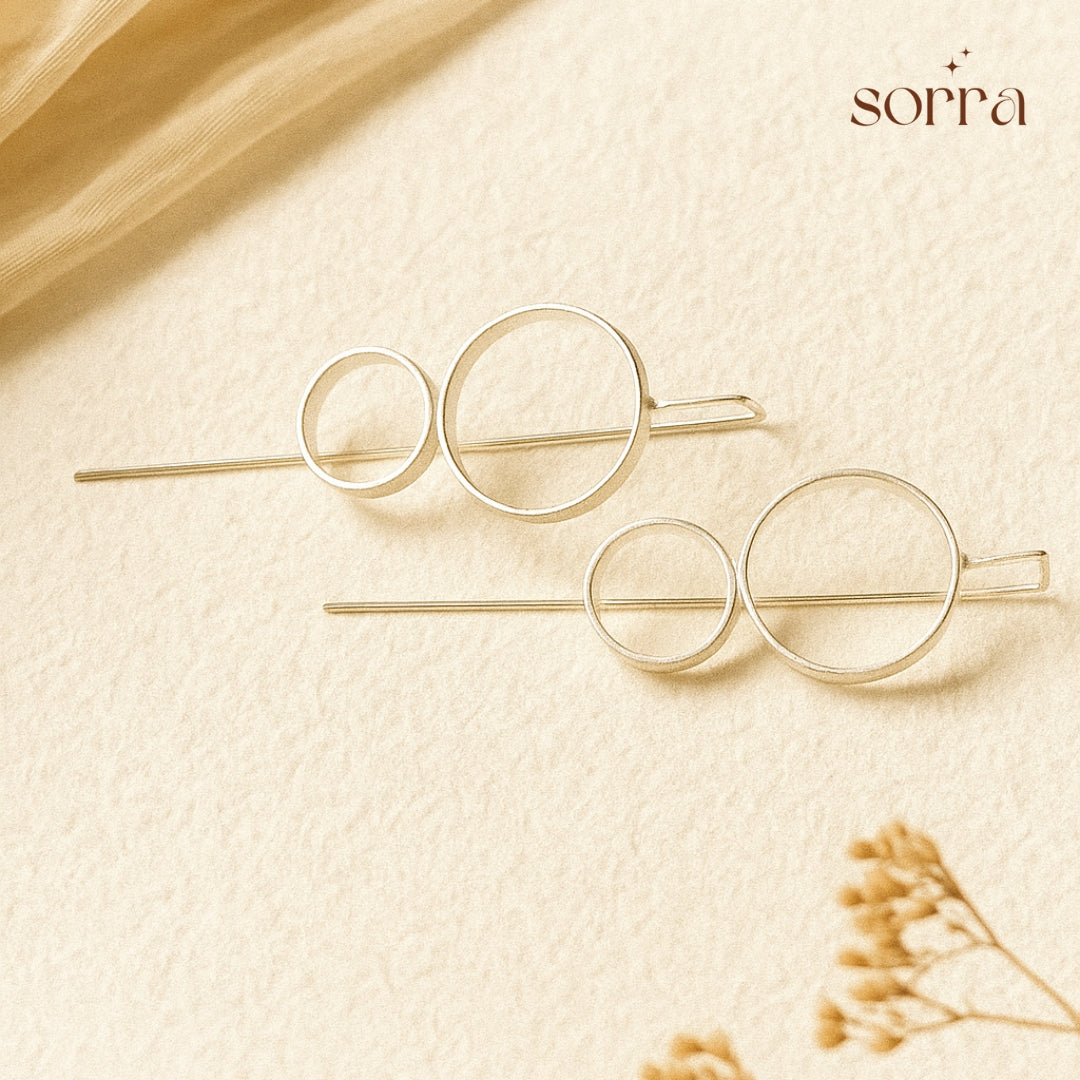 Silver Geo Threader Earrings | 925 Silver