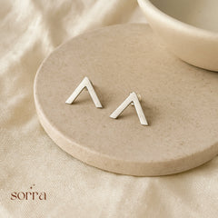 Mini V Line Earrings | 925 Silver