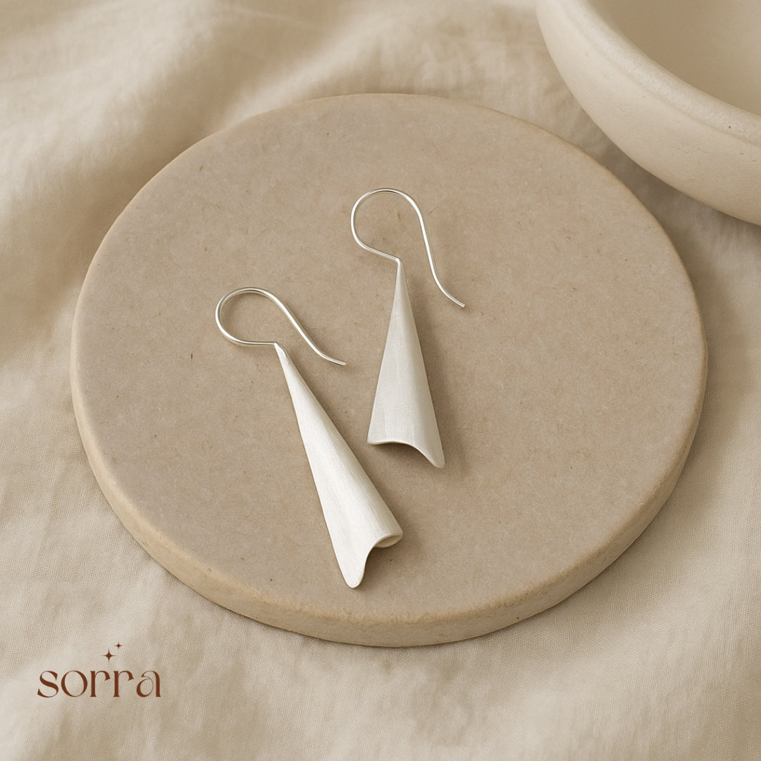 Silver Bell Curve Earrings | 925 Silver