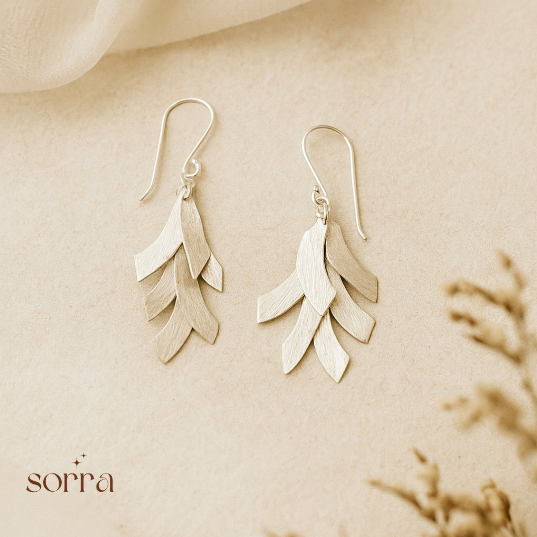 Silver Featherfall Earrings | 925 Silver