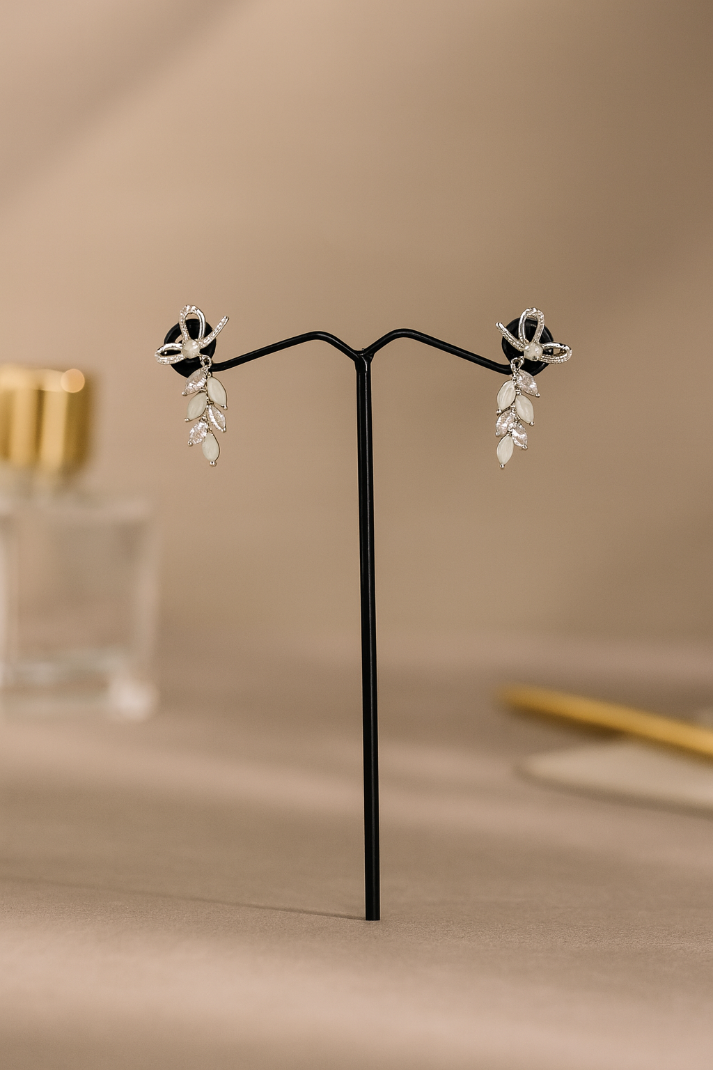 Whispers of Pearl and Petal Earrings | 925 Silver