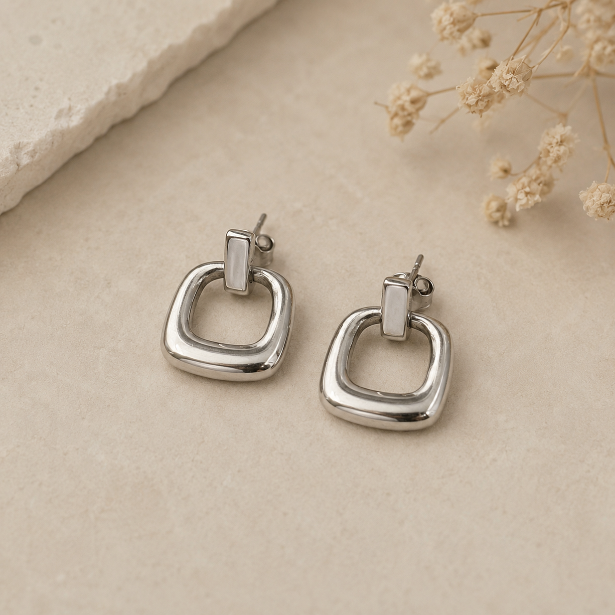 Soft Edge Silver Hoops | 925 Silver