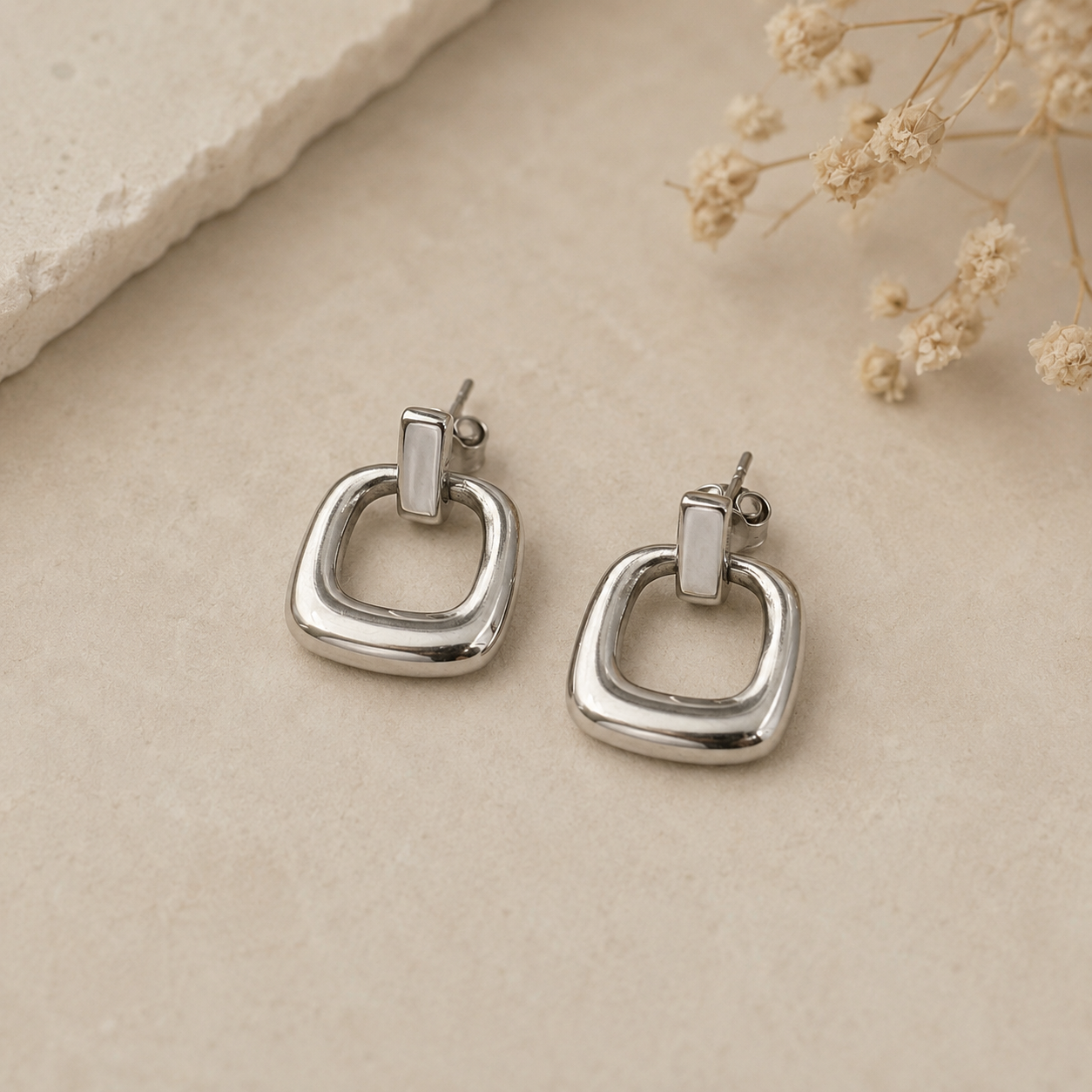 Soft Edge Silver Hoops | 925 Silver