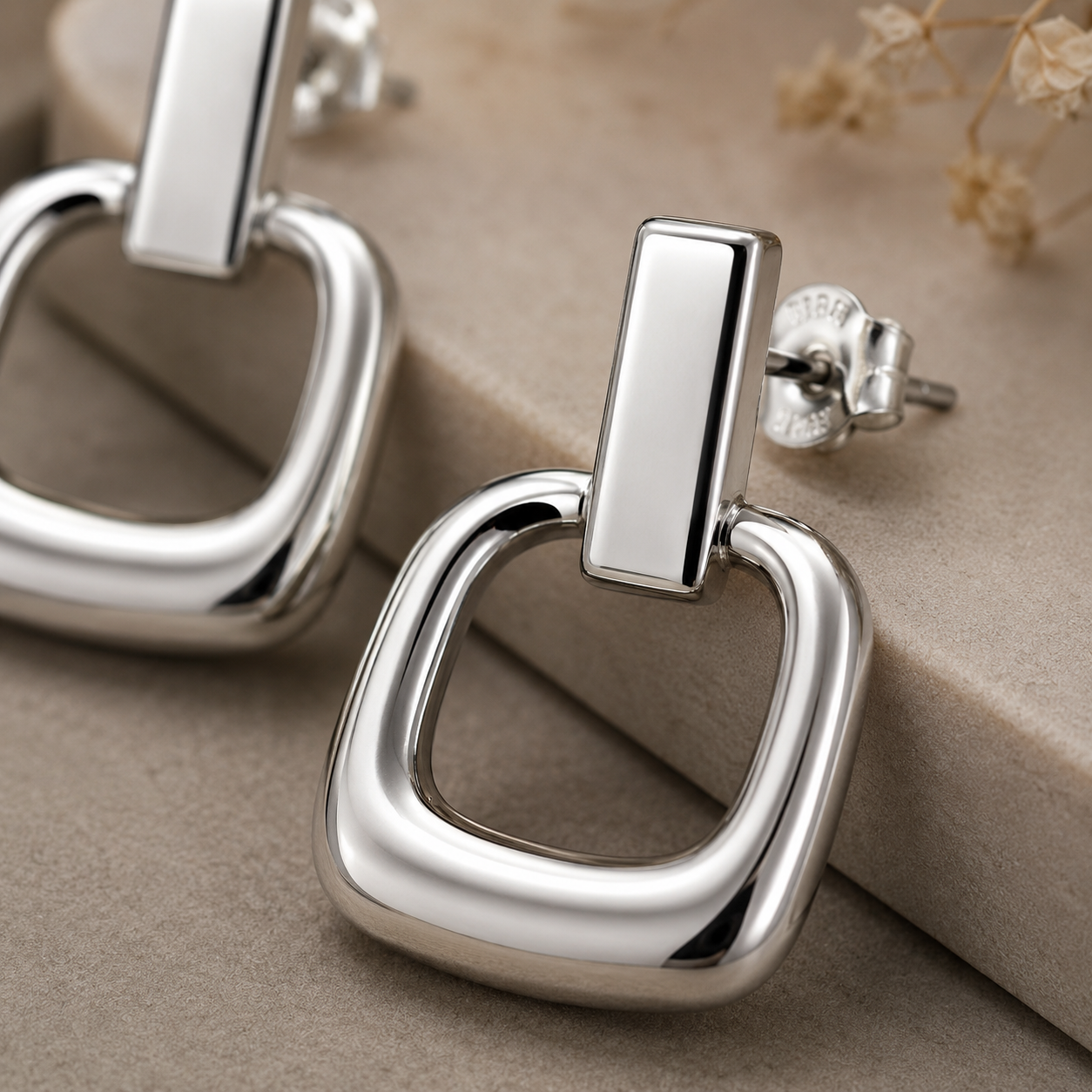 Soft Edge Silver Hoops | 925 Silver