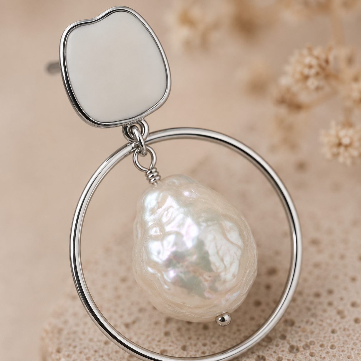 Moonlit Charisma Gemstone Danglers Earrings | 925 Silver