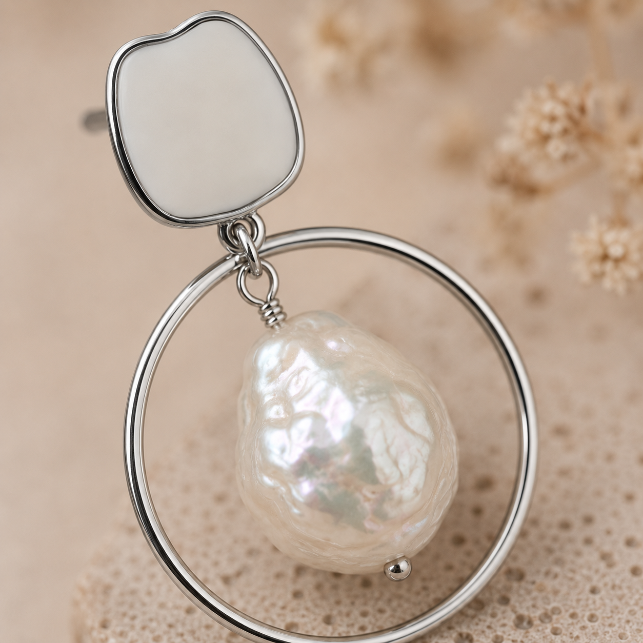 Moonlit Charisma Gemstone Danglers Earrings | 925 Silver