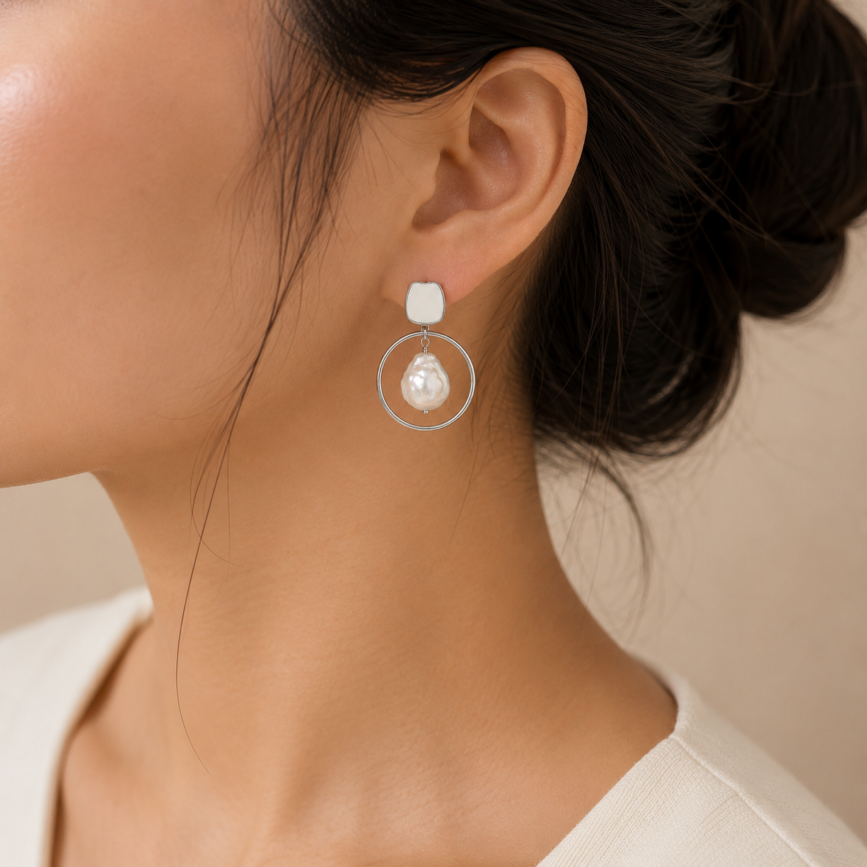 Moonlit Charisma Gemstone Danglers Earrings | 925 Silver