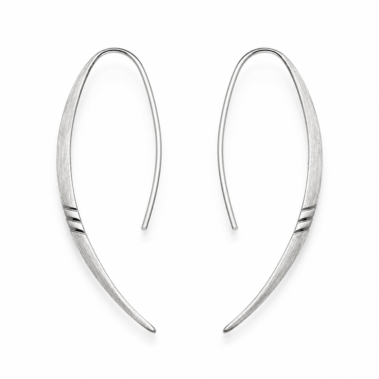 Curved Blade Earrings | 925 Silver