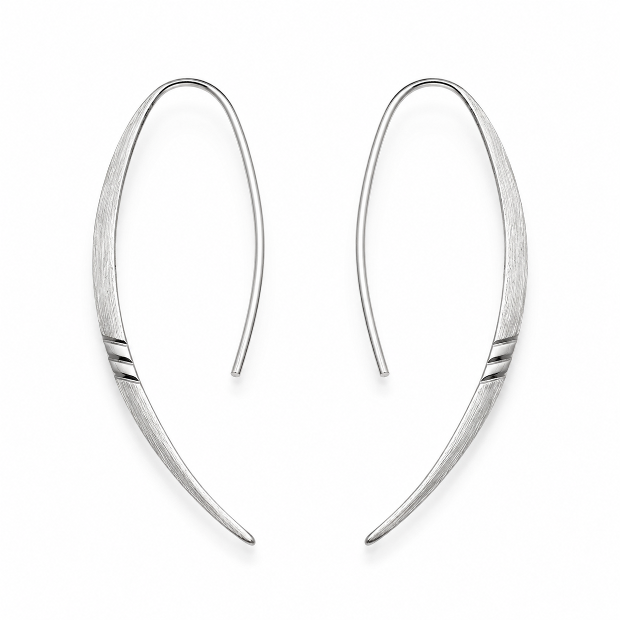 Curved Blade Earrings | 925 Silver