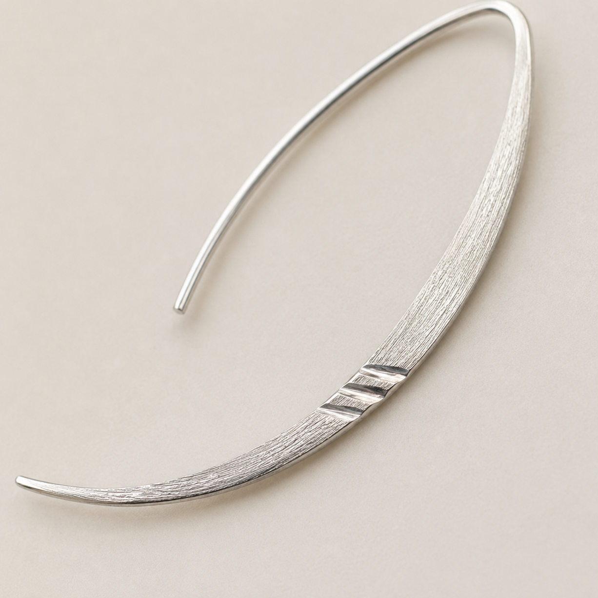 Curved Blade Earrings | 925 Silver