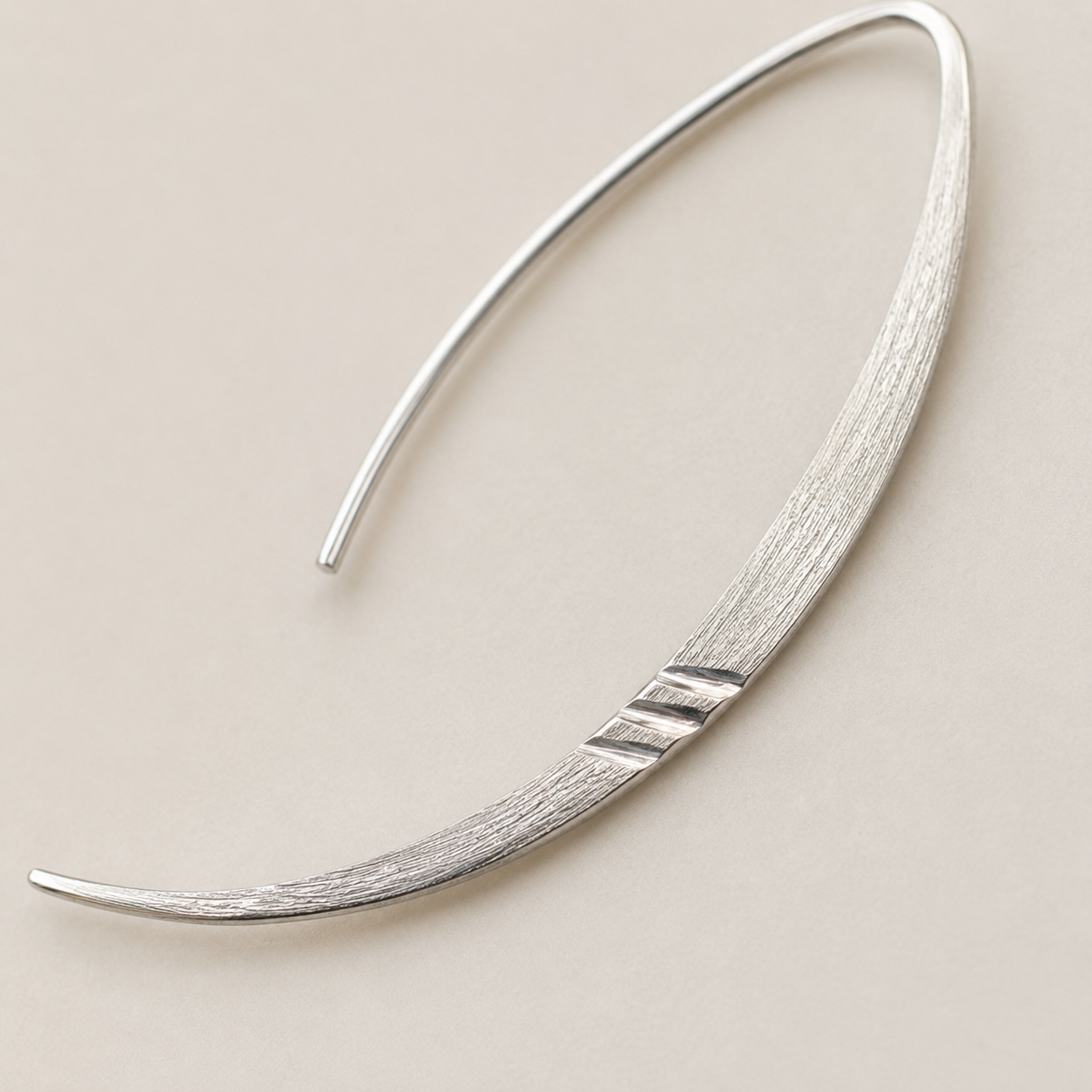 Curved Blade Earrings | 925 Silver